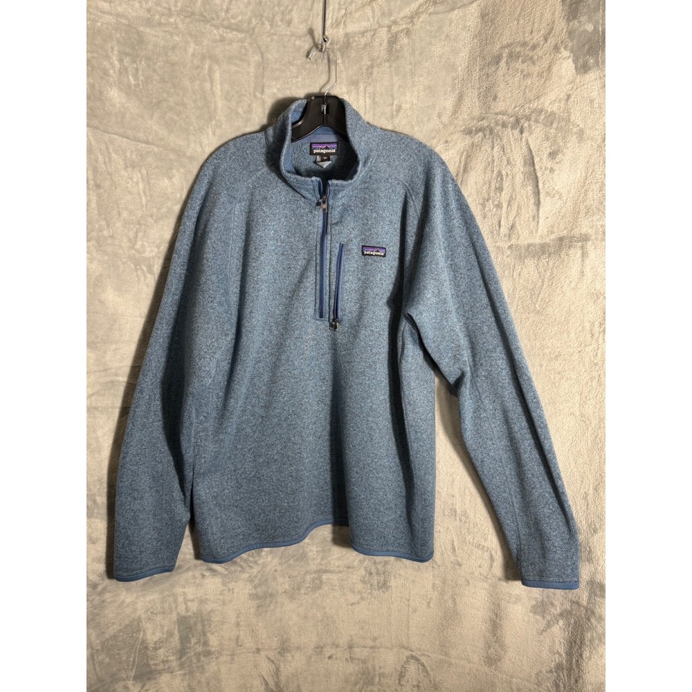 Patagonia Better Sweater 1/4 Zip Pullover Blue Heather XXL  Mens